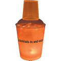 12 Oz. Light Up Drink Shaker - Frosted w/ Orange LED's